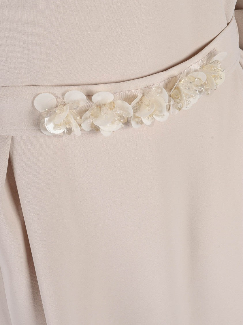 P.A.R.O.S.H. Embroidered Belted Dress With Relaxed Fit