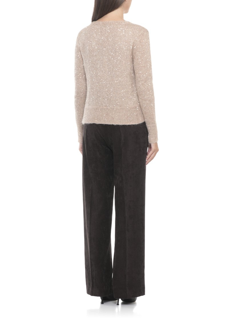 D. Exterior Beige Wool And Alpaca Sweater