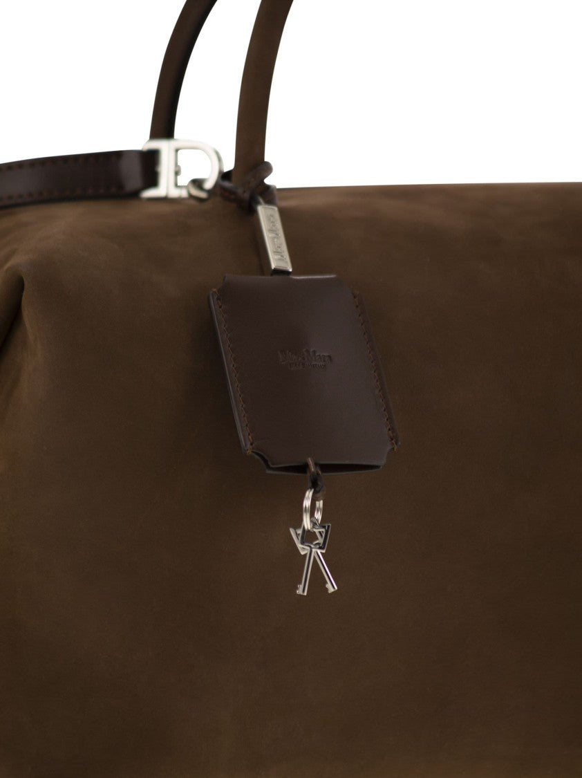 Max Mara Holdalllsuede - Large Nubuck Leather Satchel