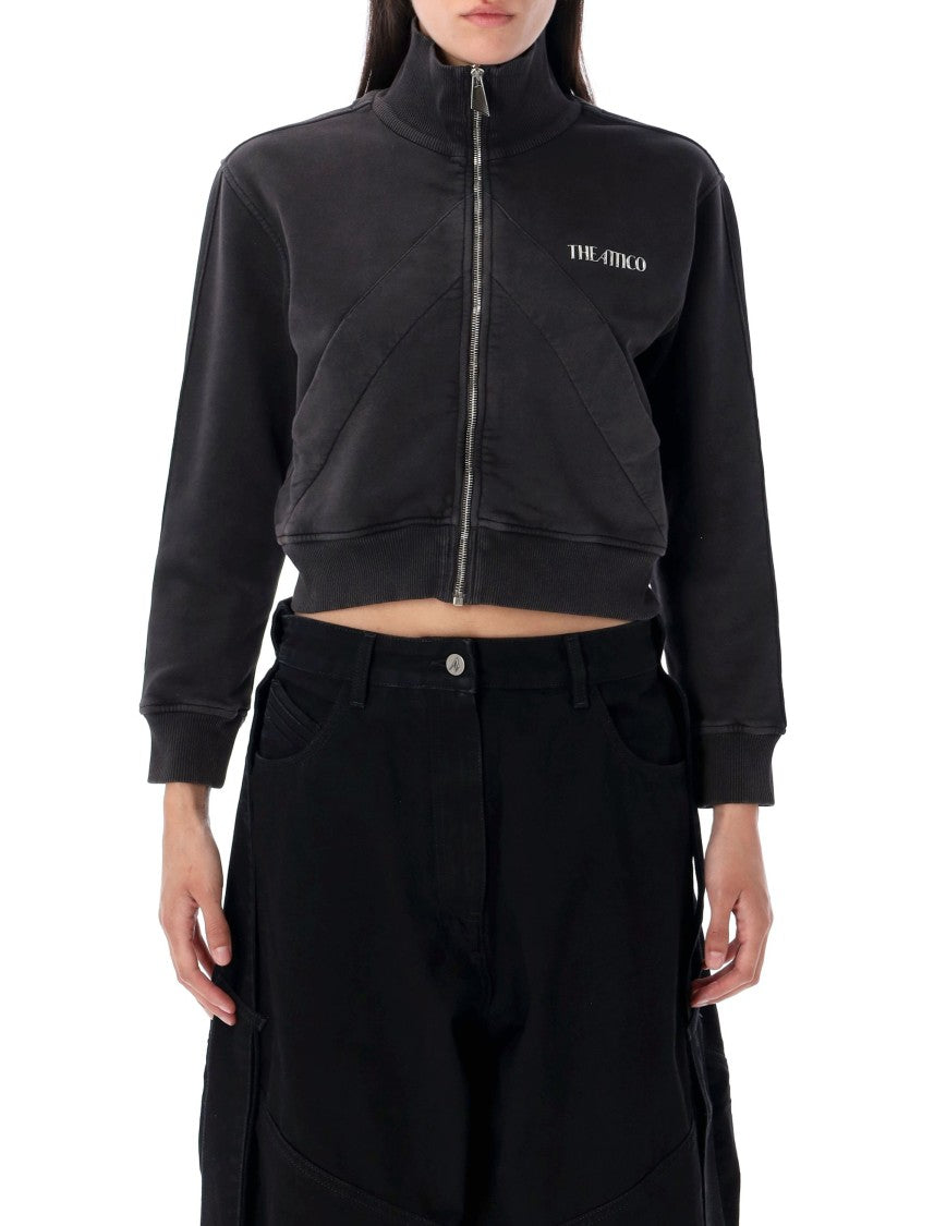 The Attico Crop Zip Fleece Jacket