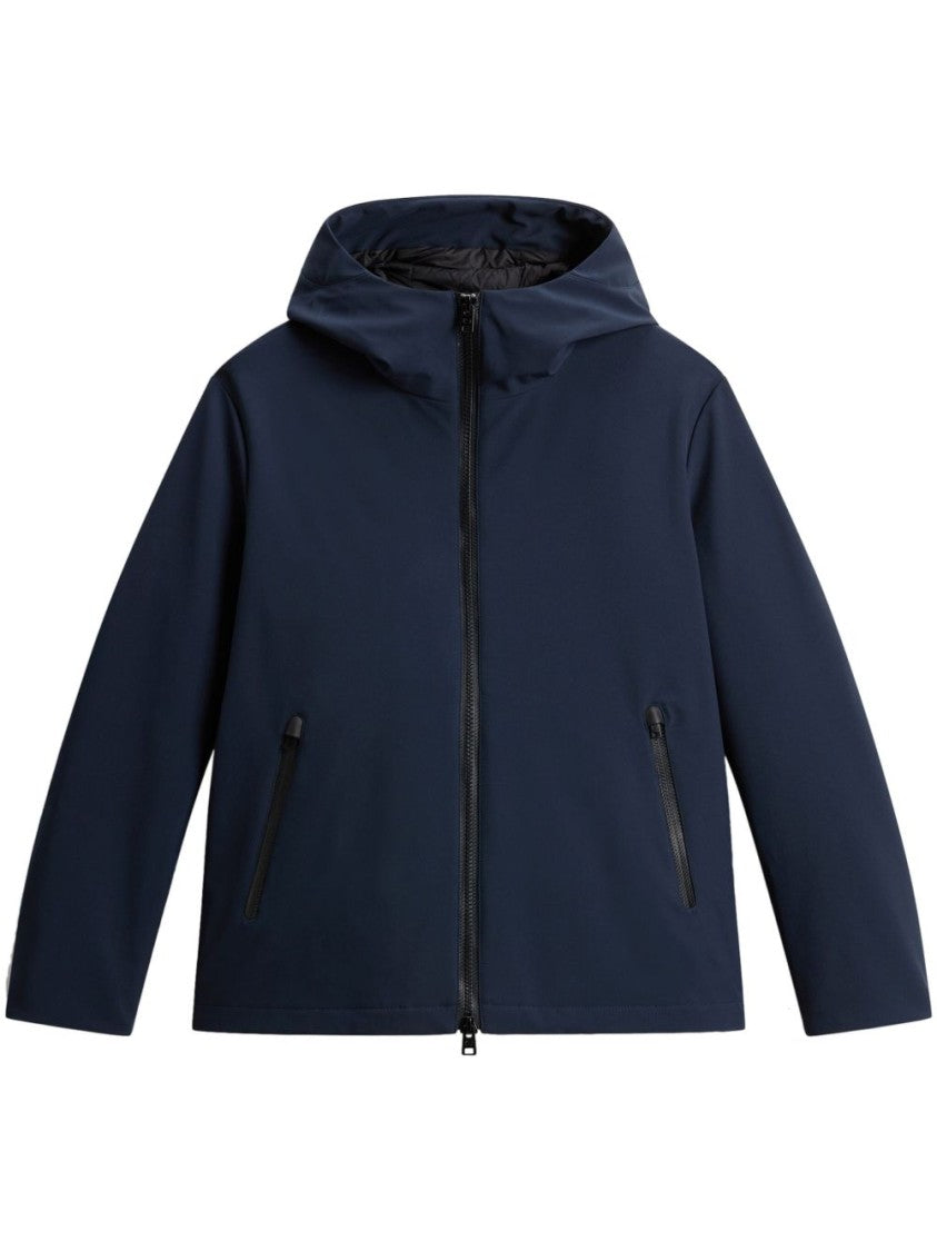 Woolrich Navy Blue Down-Feather Padded Jacket