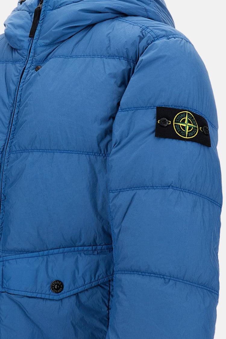 Stone Island Light Blue Oversized Down Jacket