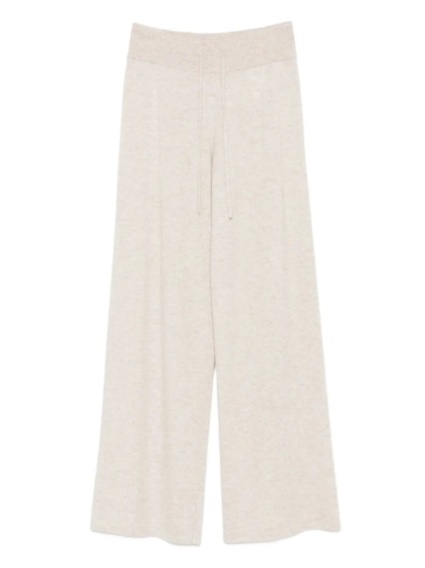 Lisa Yang Wide-Leg Trousers With Ribbed Waistband And Drawstring Fastening