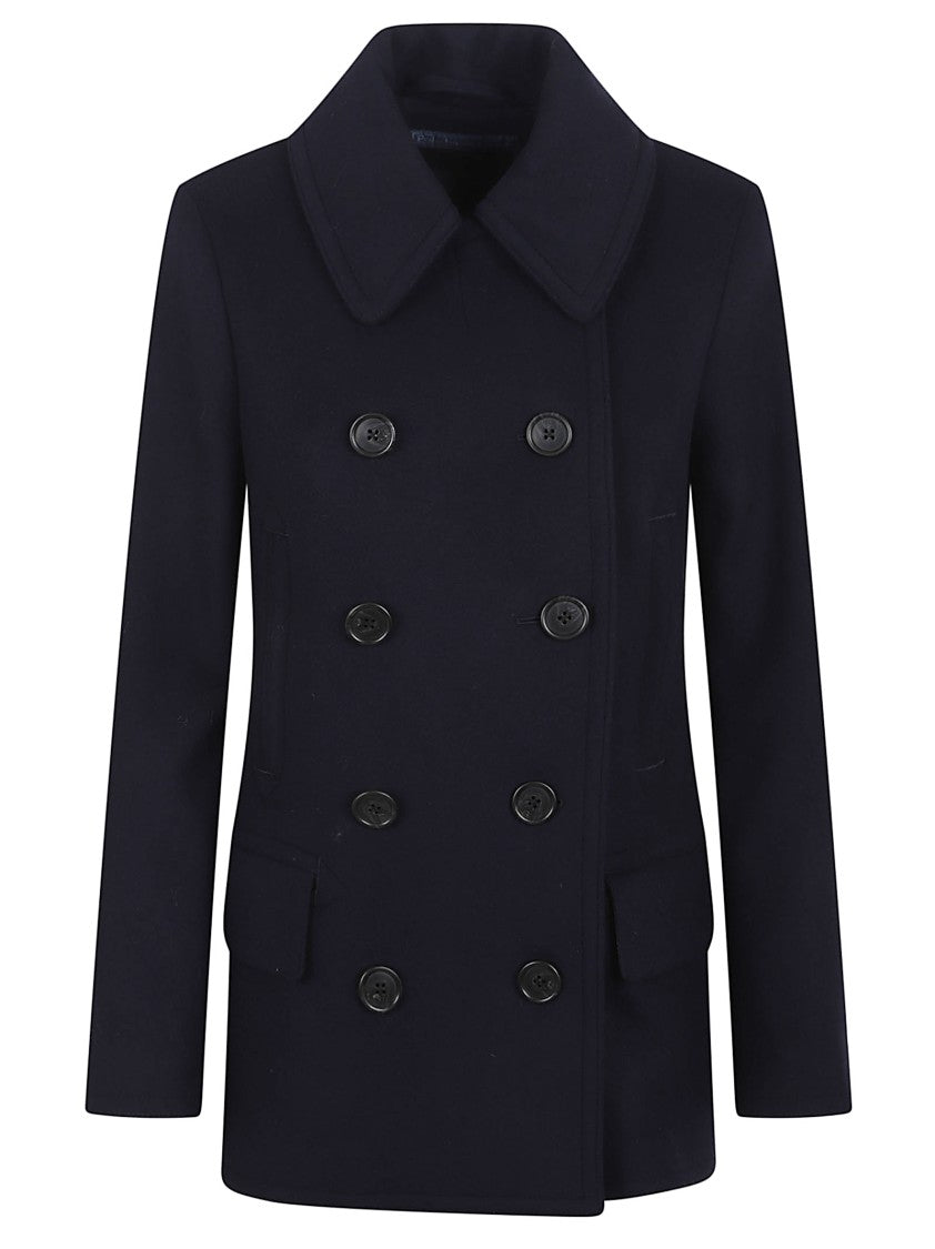 Polo Ralph Lauren Double-Breasted Wool Picot Coat
