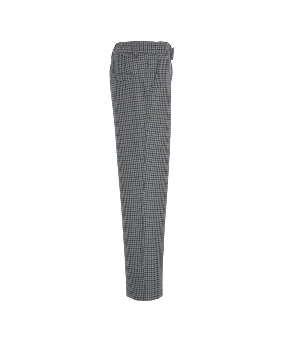 Paolo Pecora Plaid Chinos With Tailored Fit And Side Pockets