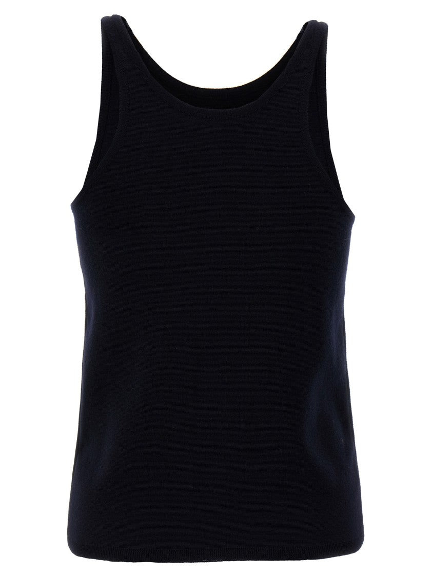 Max Mara Fitted Stretch Wool Knit Top