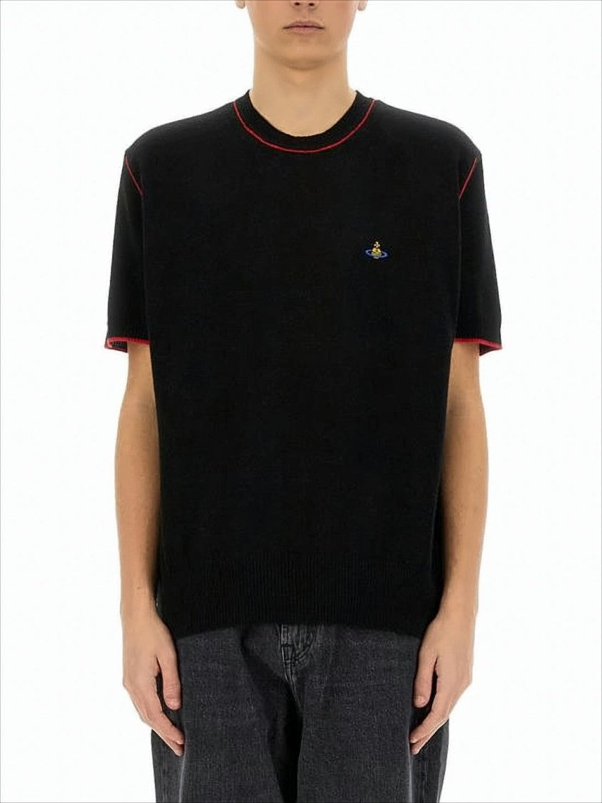 Vivienne Westwood Relaxed Fit Black Merino Wool And Cashmere Sweater
