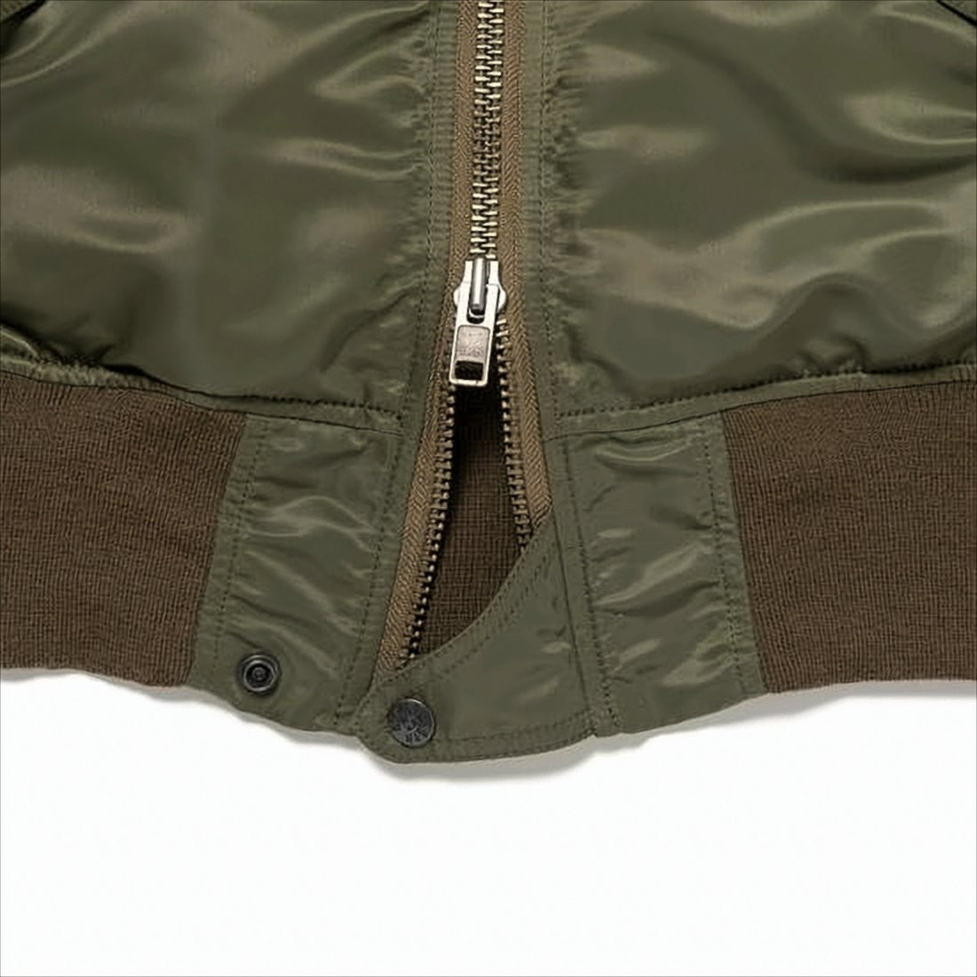 Humanmade Military-Inspired Olive Nylon Bomber Jacket With Utility Features