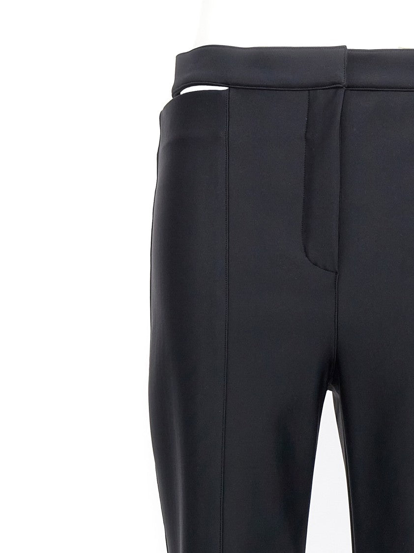 Mugler Flared Black Stretch Pants