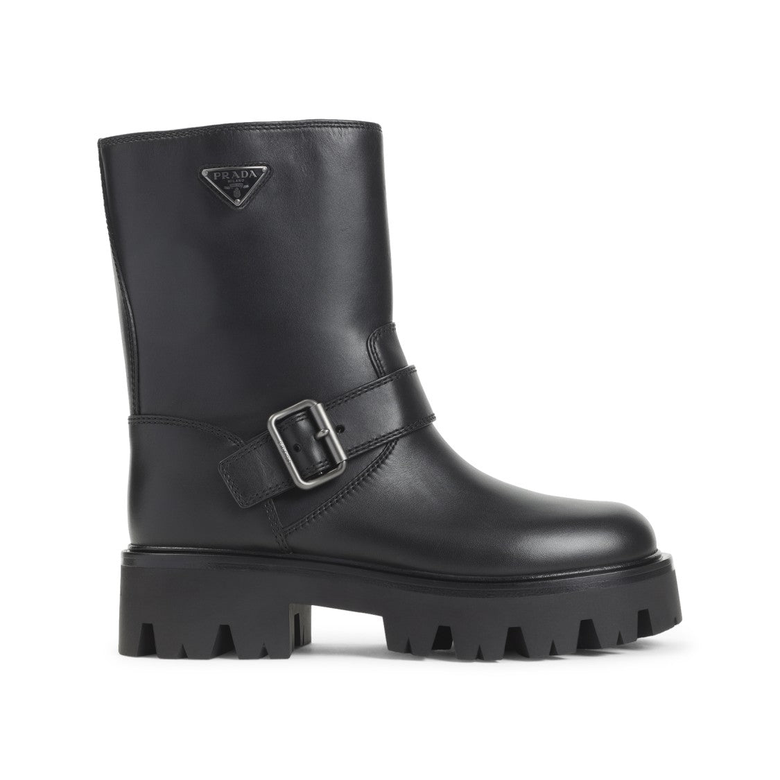 Prada Ankle Boots With Smooth Leather Upper And Chunky Sole