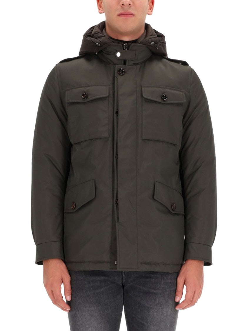 Moorer Padded Military Green Coat