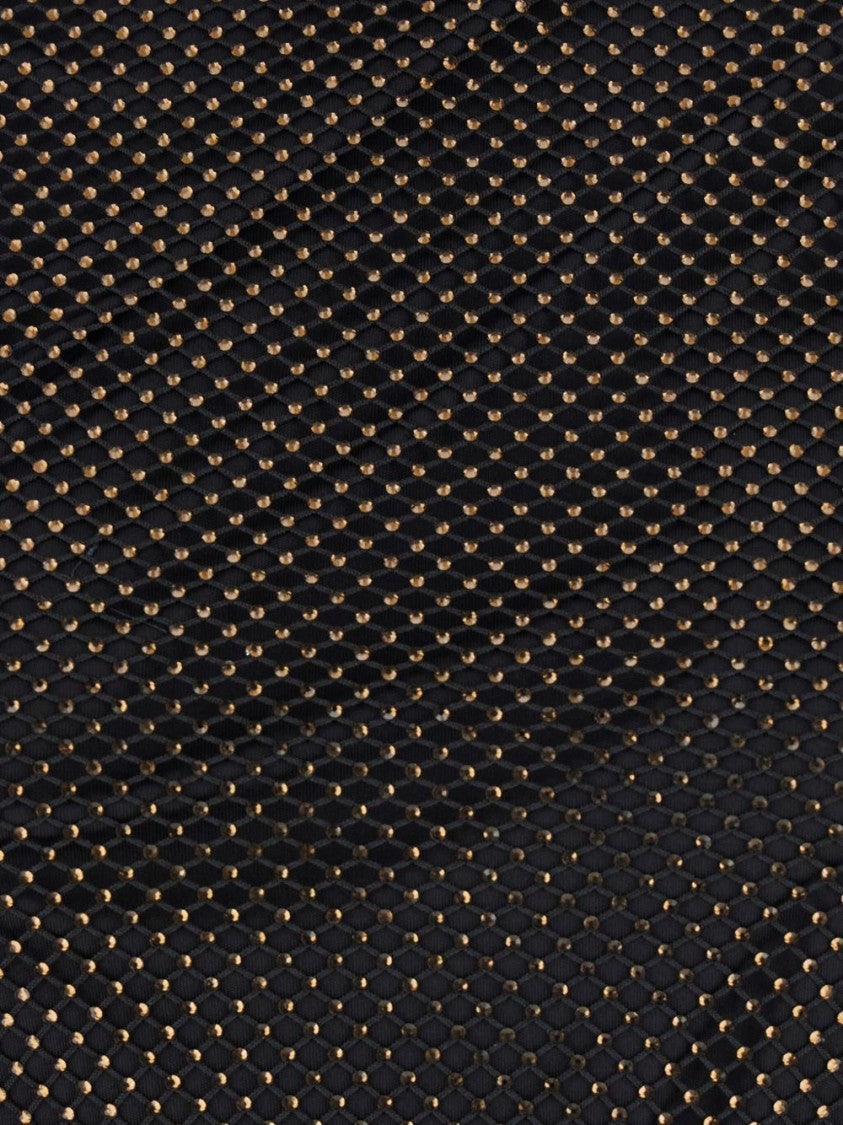 Sportmax Sheer Fishnet Long-Sleeve Fitted Top With High Neck