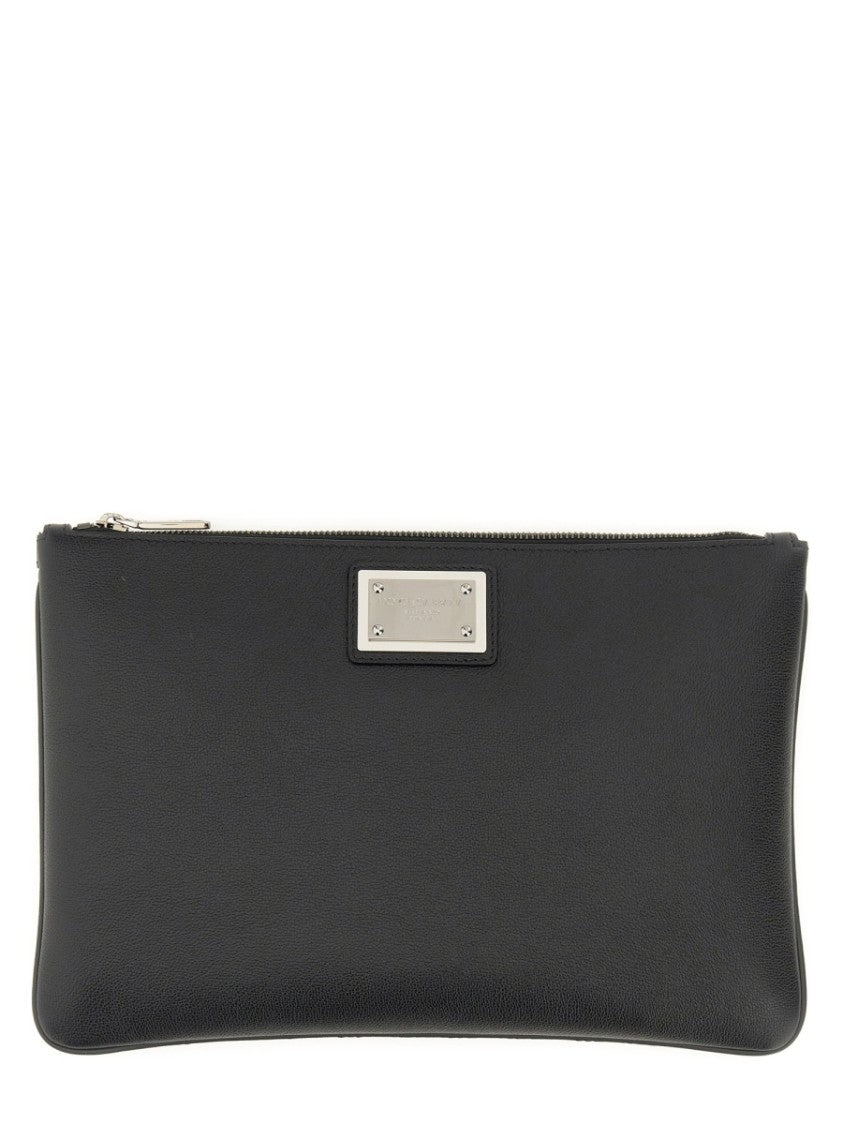 Dolce & Gabbana Clutch With Logo Plaque