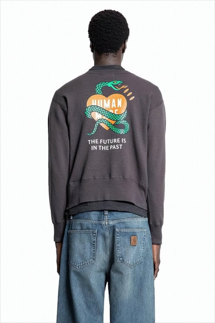 Humanmade Long-Sleeve Sweatshirt With Graphic Accents And Relaxed Fit