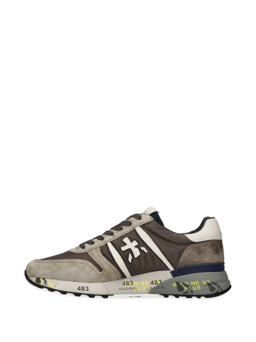 Premiata Low-Top Sneakers With Suede And Smooth Texture Details