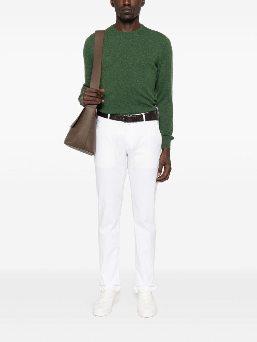 Gran Sasso Classic Knit Sweater In Lush Green