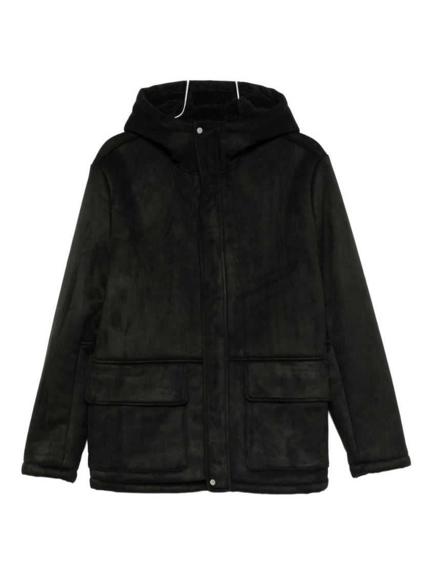 Daniele Alessandrini Minimalist Hooded Jacket With Front Flap Pockets And Subtle Padding