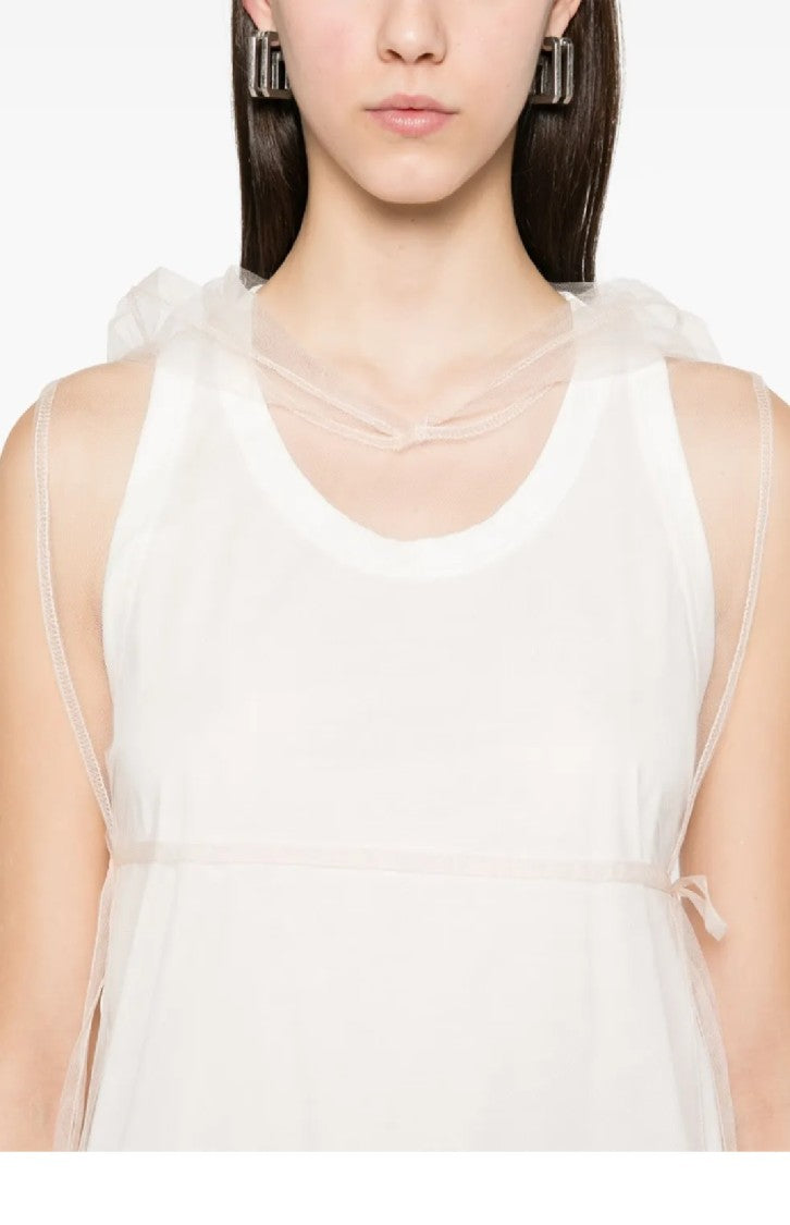 Fabiana Filippi Layered Sheer Jersey Top