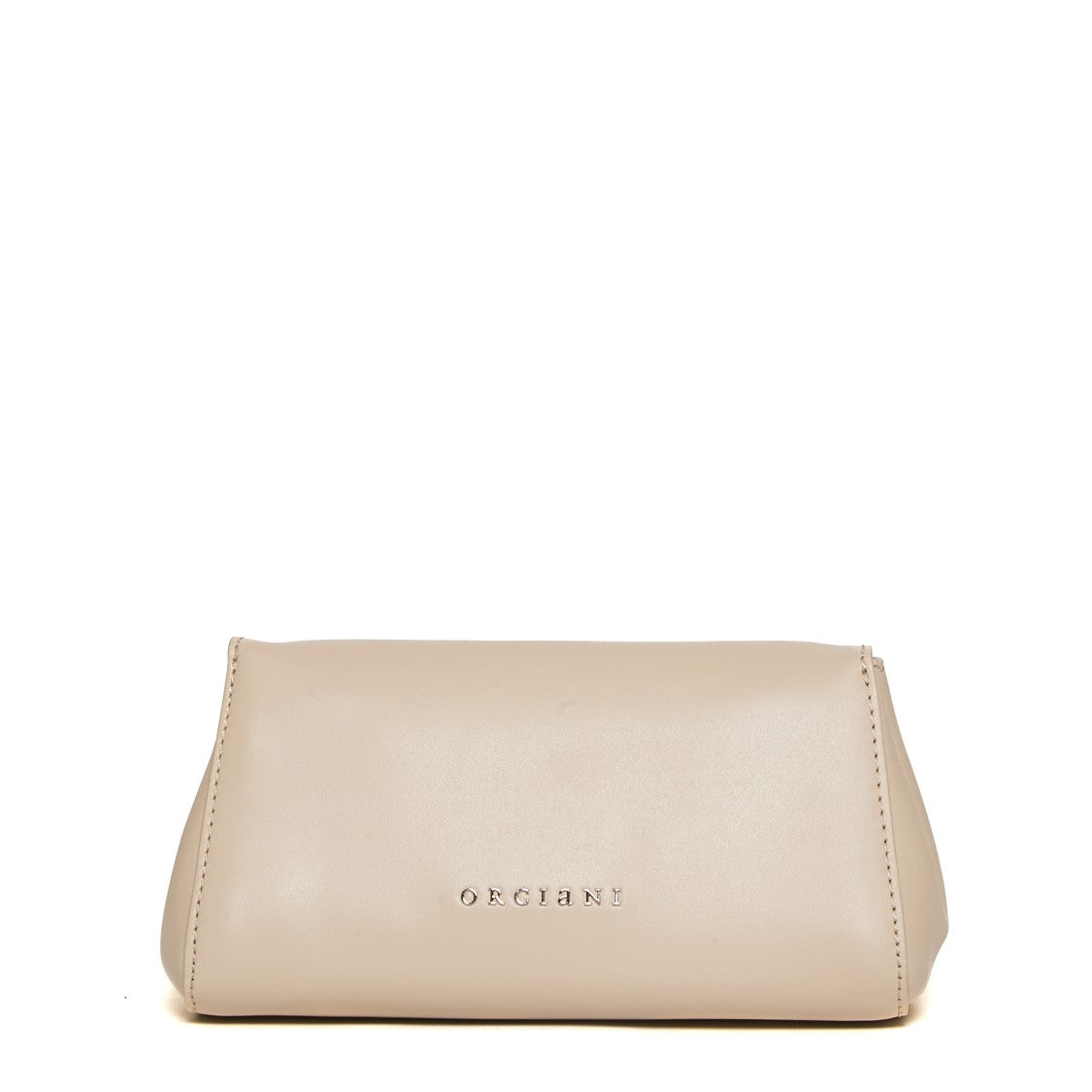 Orciani Gossip Xs Beige Leather Silver Handbag