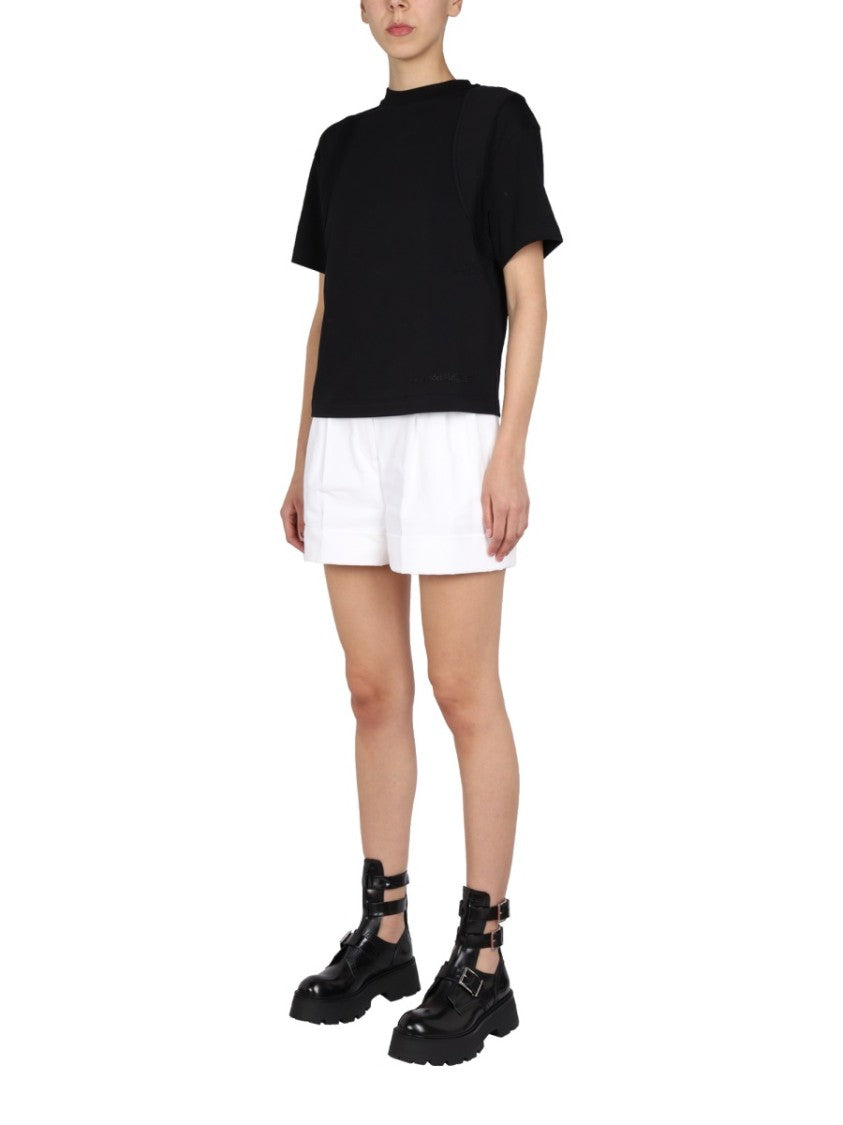 Alexander Mcqueen Minimalist Crewneck T-Shirt With Subtle Branding