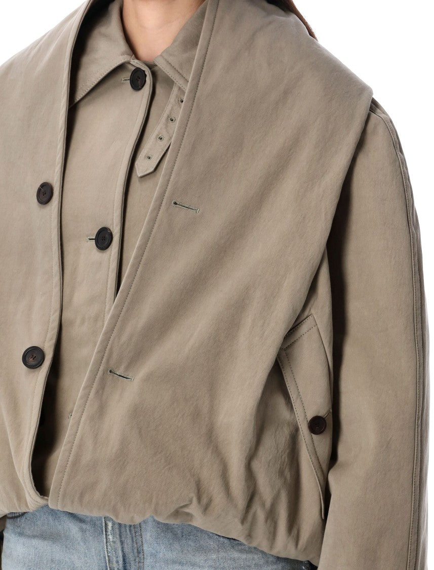 Balenciaga Hooded Trench Coat With Oversized Silhouette