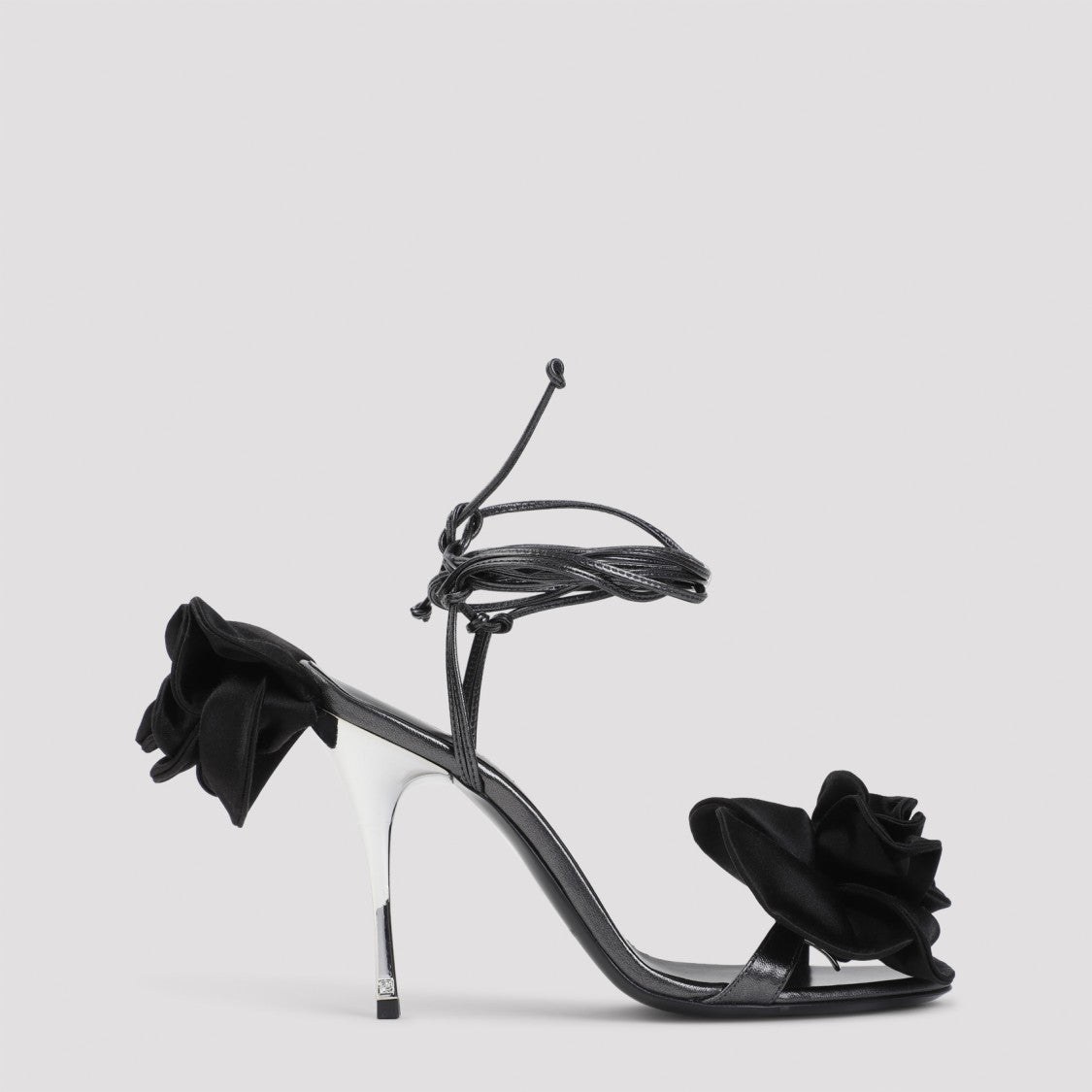 Magda Butrym Black Calf Leather Flower Shoes