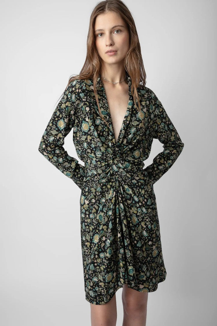 Zadig & Voltaire Rozo Floral-Print Silk Dress