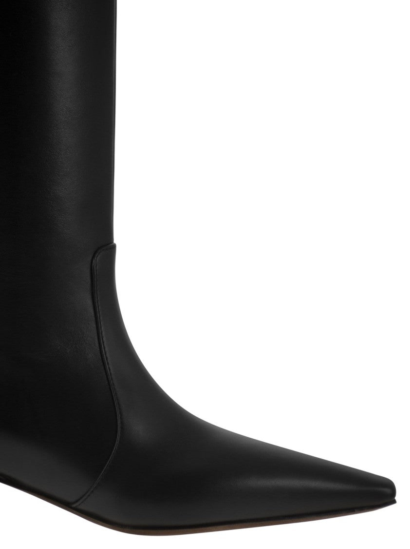 Brunello Cucinelli Nappa Leather Boots With Shiny Loop Detail