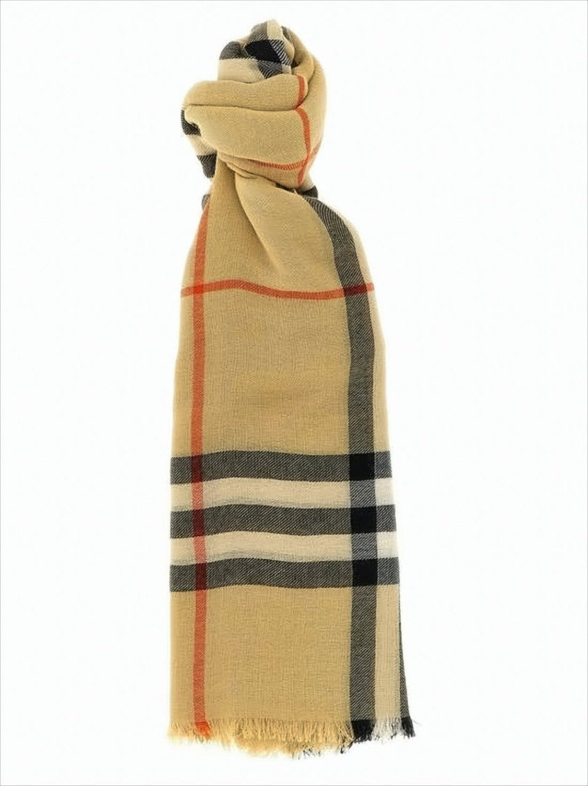 Burberry Classic Check Pattern Wool Scarf