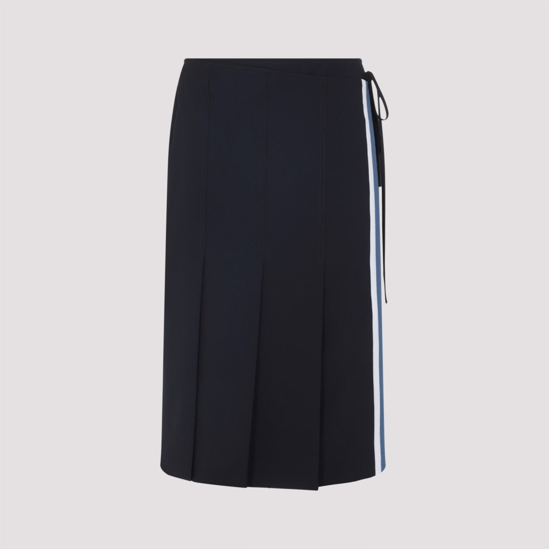 Marni Blue Virgin Wool Midi Skirt