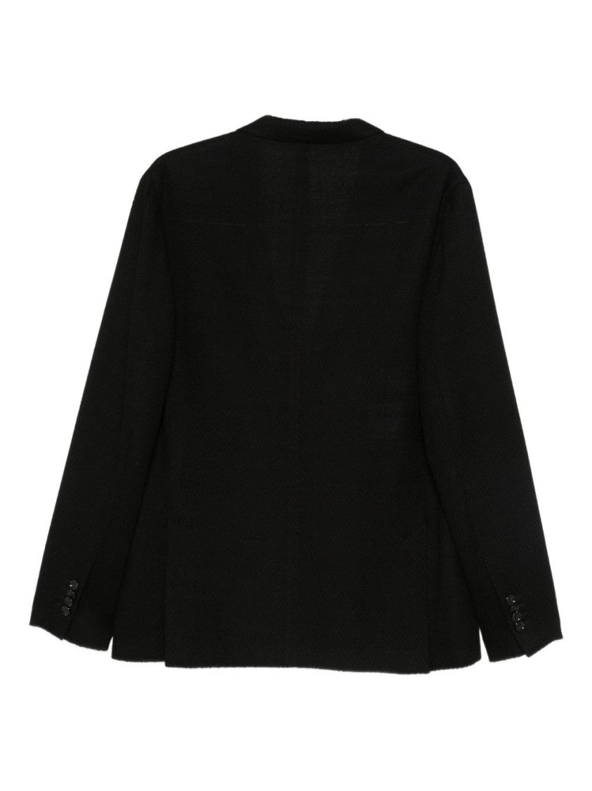 Lardini Double-Breasted Jacket In Lyocell-Cashmere Blend