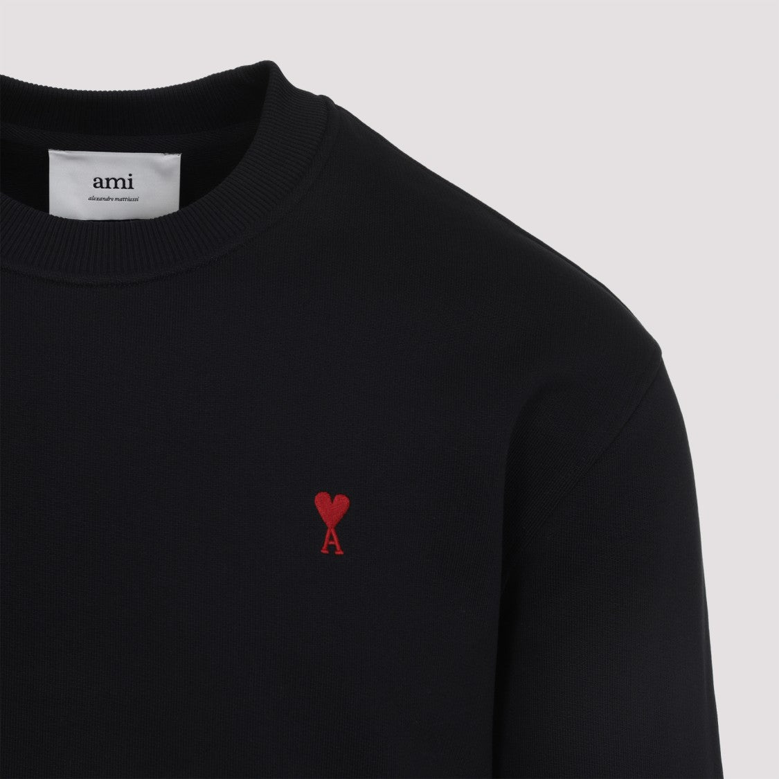 Ami Black Cotton Sweatshirt