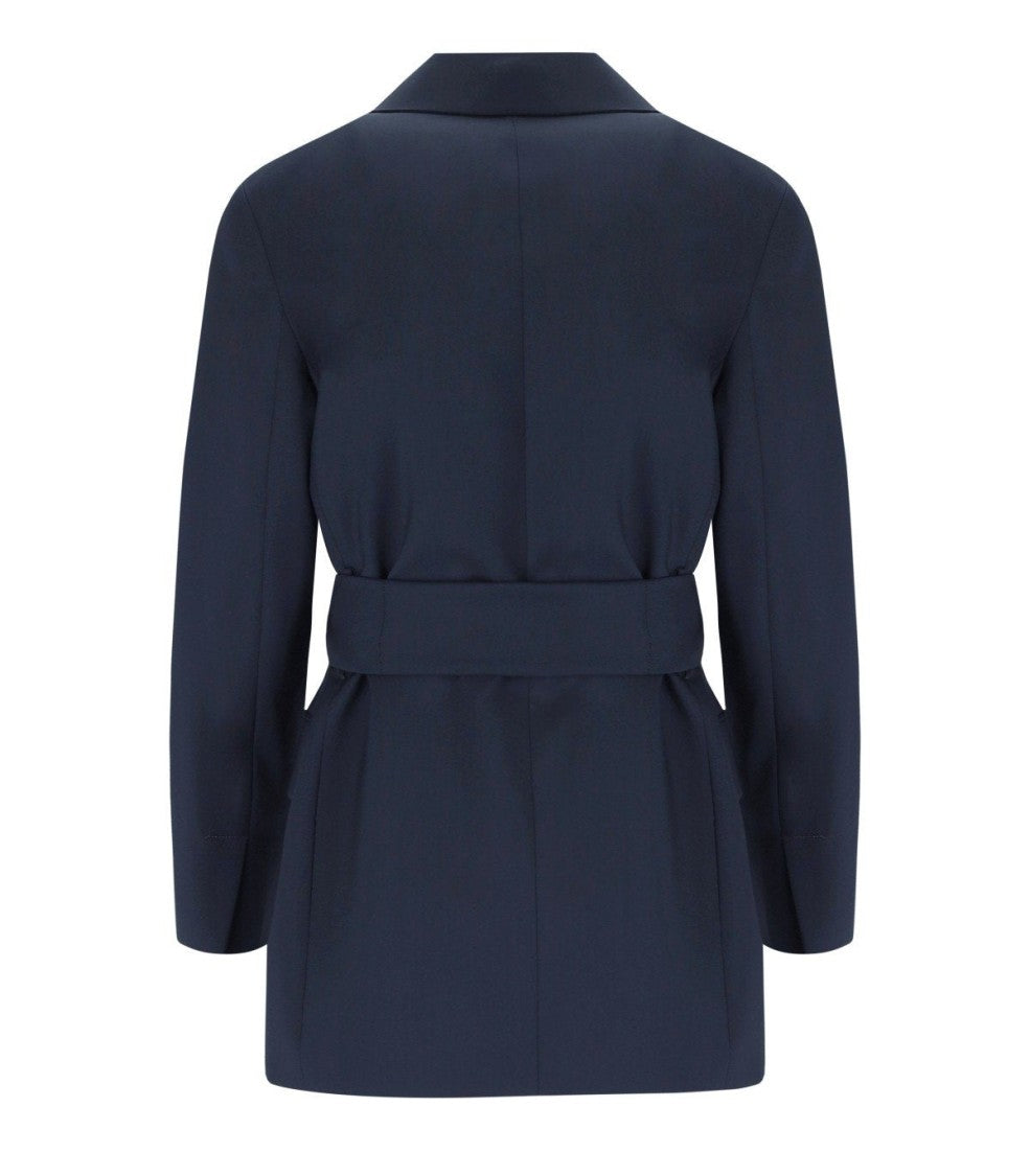 Max Mara Teso Blue Belted Blazer