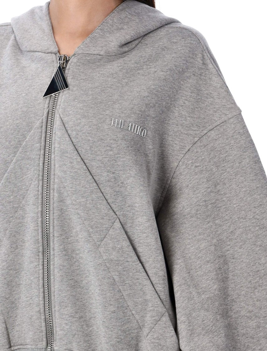 The Attico Heathered Grey Oversized Hoodie