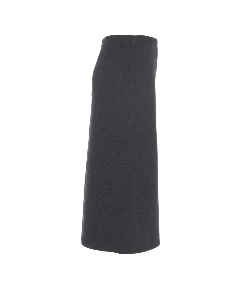 Herskind Black Midi Skirt With High Waist
