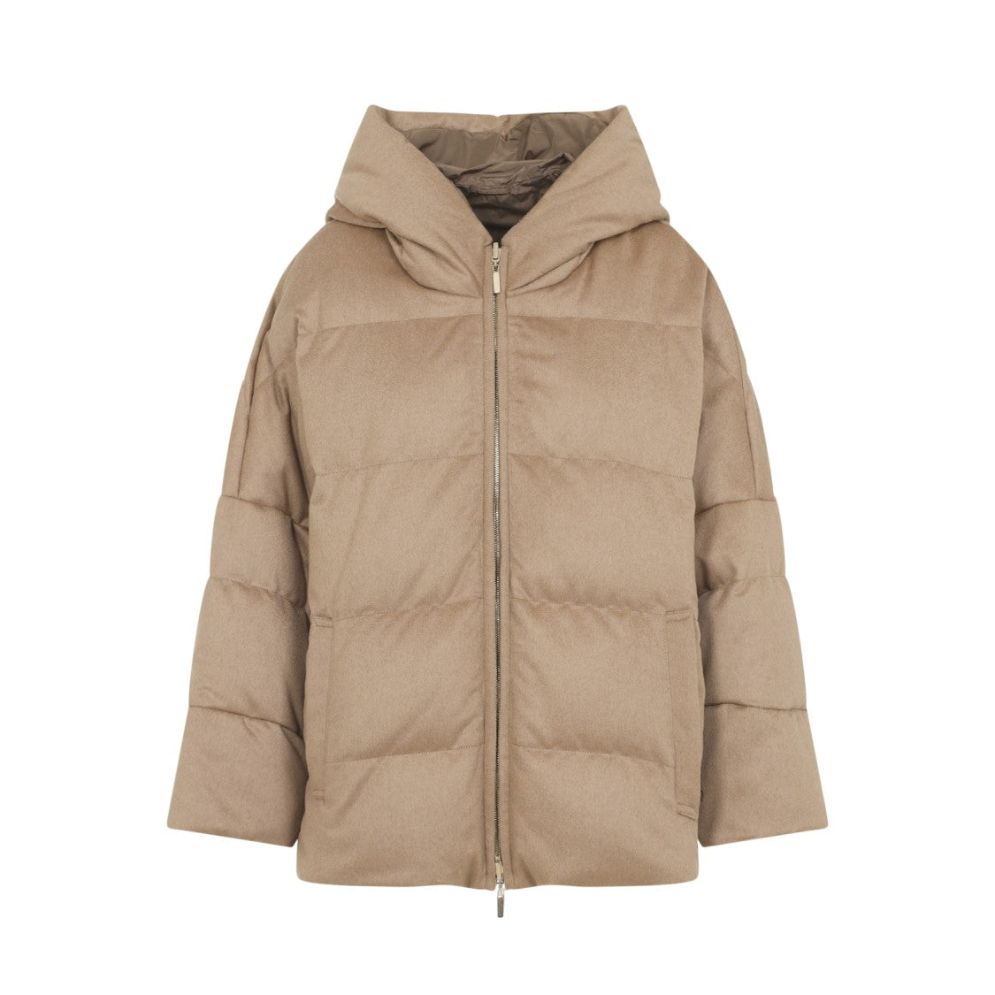 Max Mara Padded Camel Wool And Feather Down Jacket