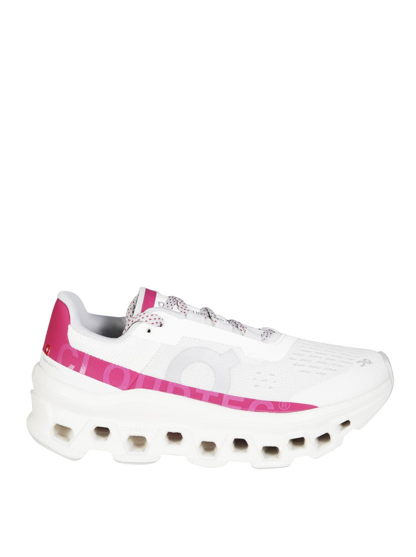 On Running Cloudmonster Sneakers With Sculpted Sole And Bold Accents