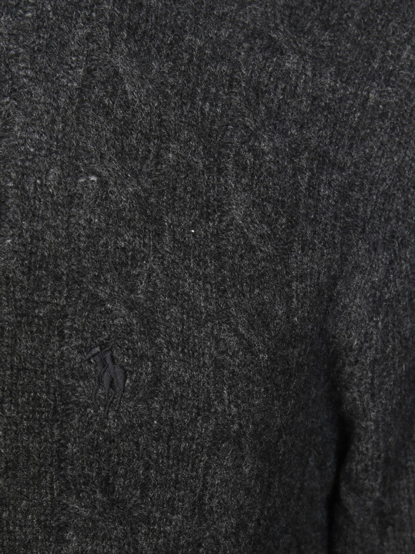 Polo Ralph Lauren Dark Grey Cable-Knit Sweater