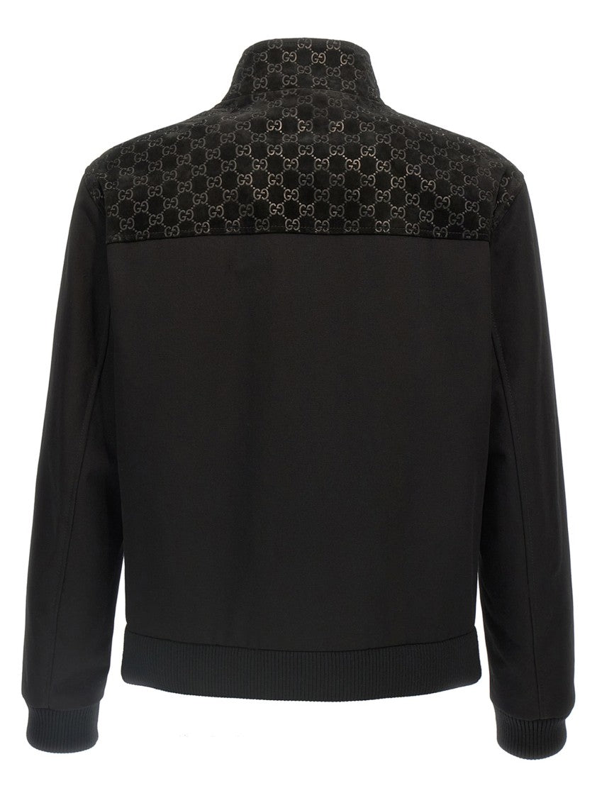 Gucci Gg Suede Bomber Jacket