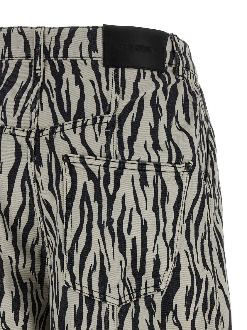 Rotate Birger Christensen 'Printed Twill Cargo' Pants