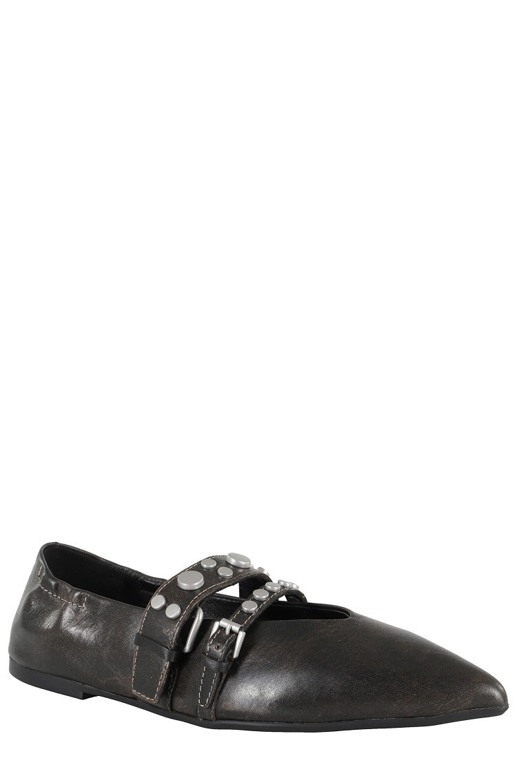 Ash Rider Pointed-Toe Ballerina Flats