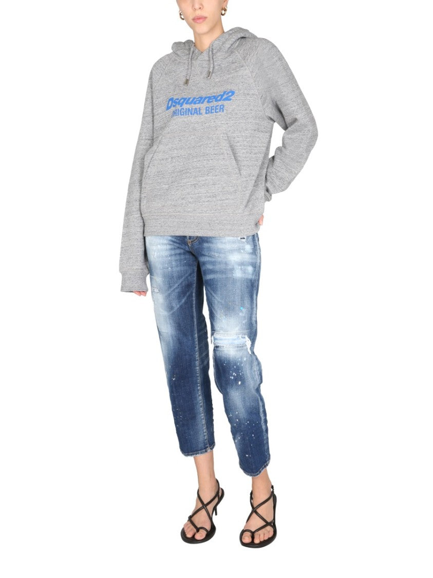 Dsquared2 Heathered Grey Hoodie