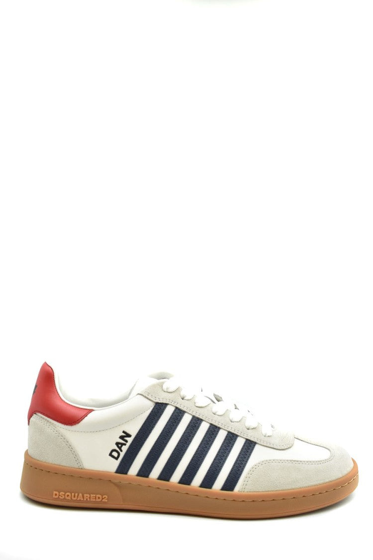Dsquared2 Multicolor Leather Sneakers With Suede Accents