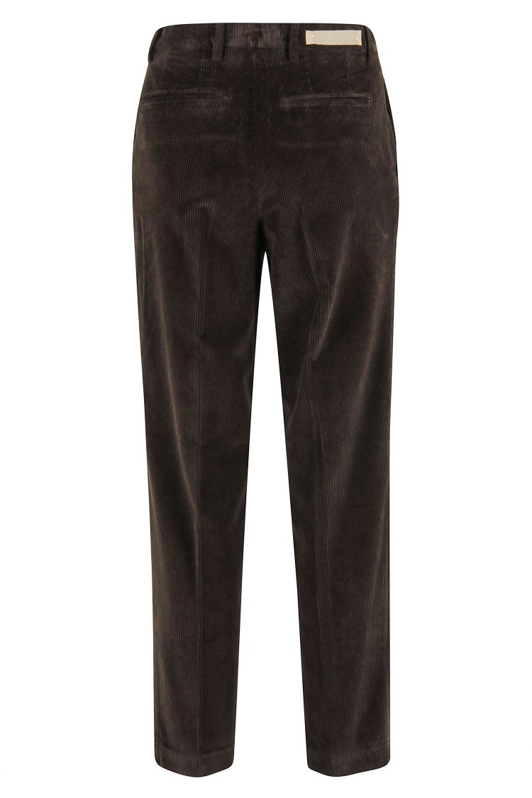 Briglia Straight-Cut Corduroy Pants With Classic Design Elements