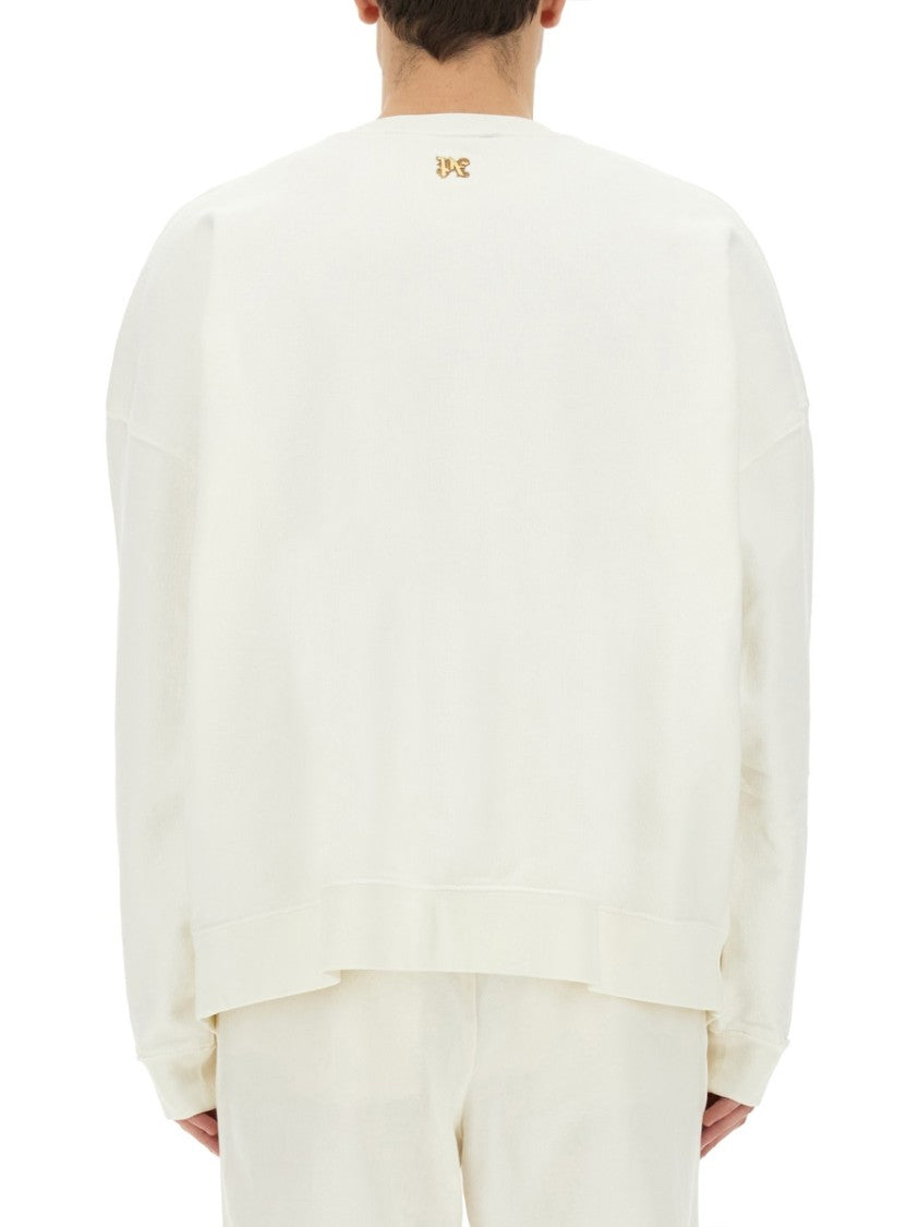 Palm Angels "Burning Monogram" Print Sweatshirt