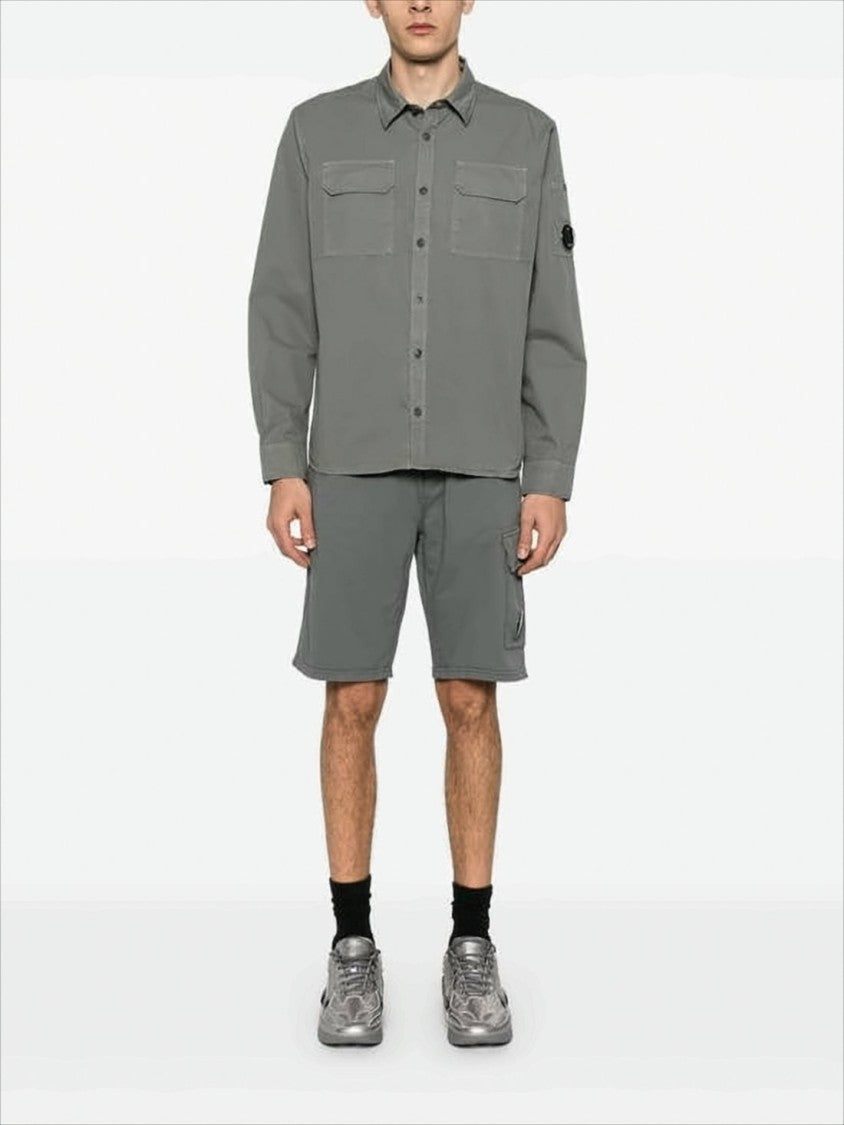 C.P. Company Relaxed Fit Cotton Shorts With Flap Pocket