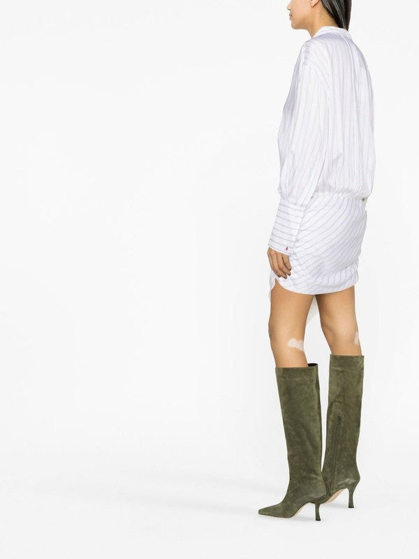 The Attico Hatty Striped Shirtdress