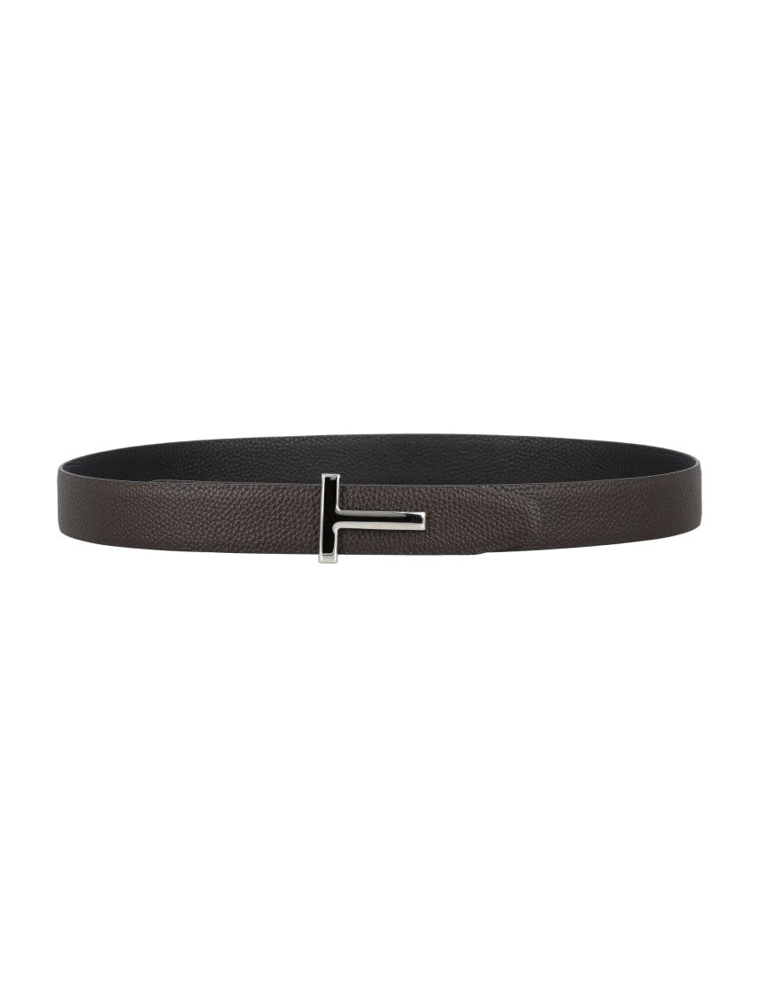 Tom Ford Soft Grain Leather Reversible T Belt 30