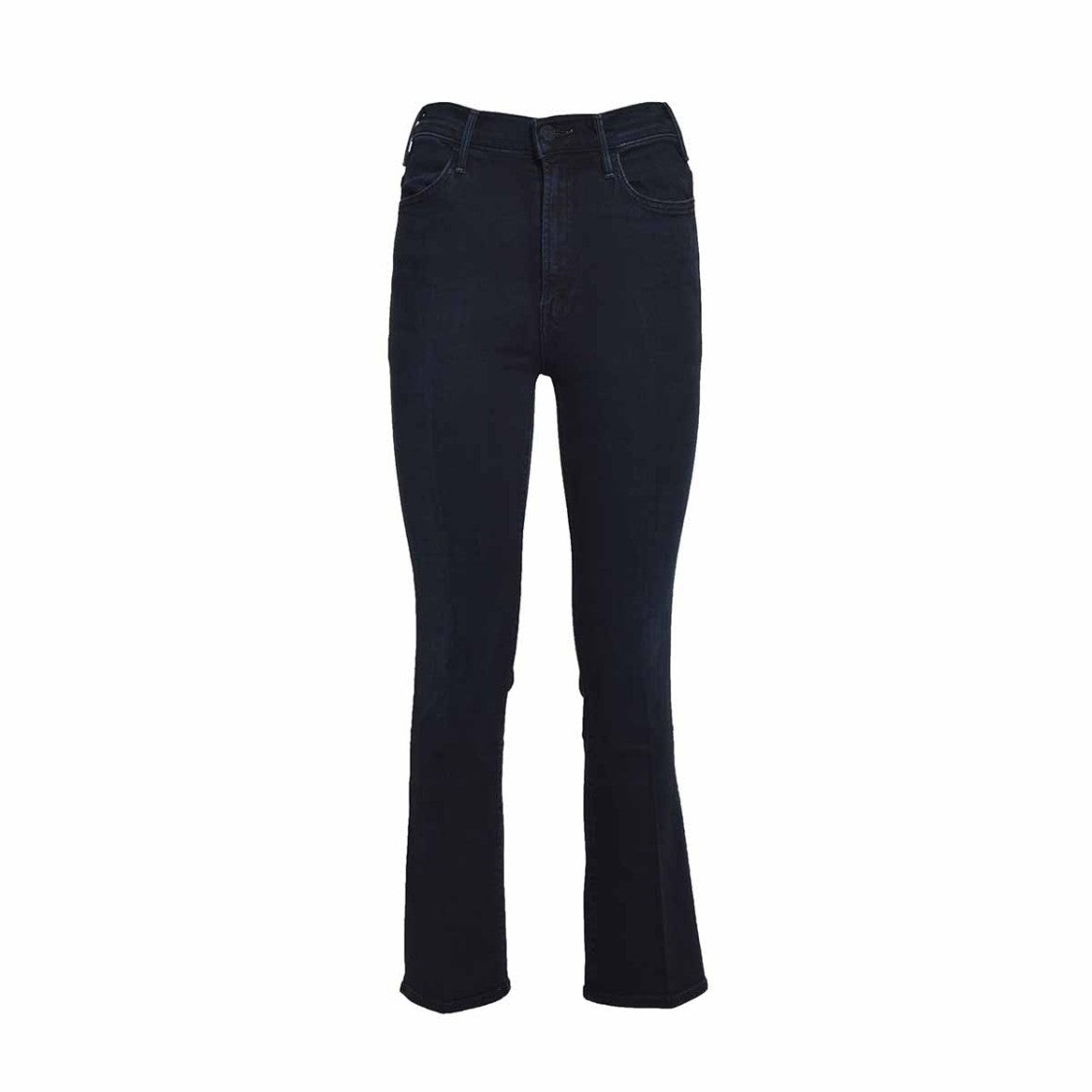 Mother Dark Wash Straight-Leg Jeans With Mid-Rise Waist