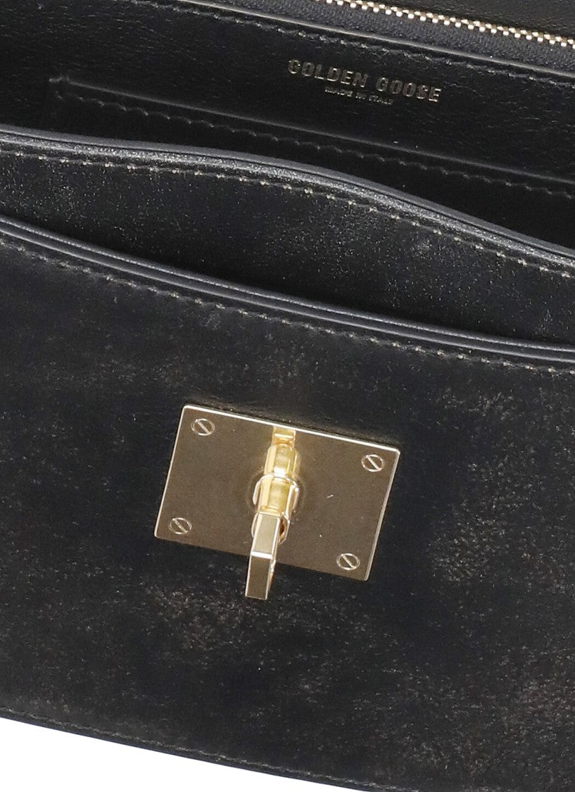 Golden Goose Black Leather Shoulder Bag For Woman